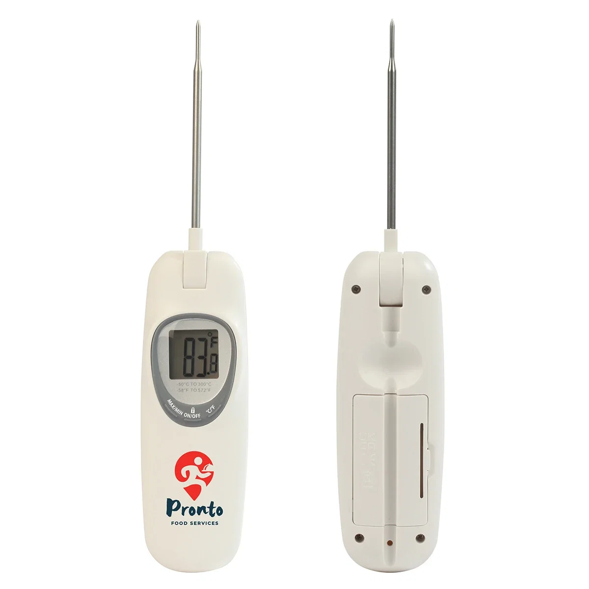 Close-up of the Rustler digital thermometer's display screen