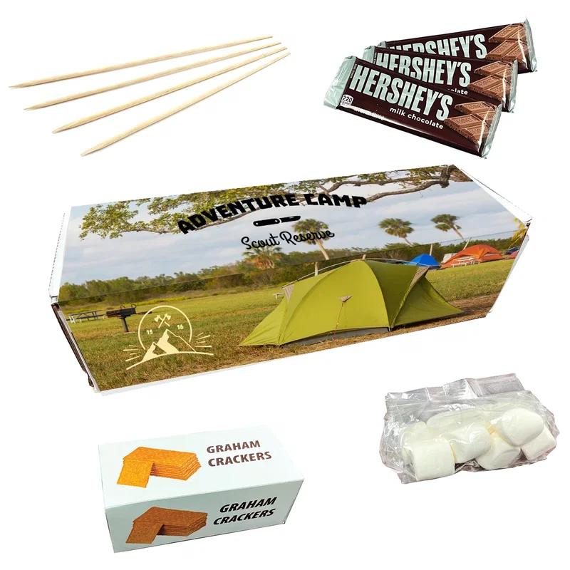 White gift box opened to show the treat components
