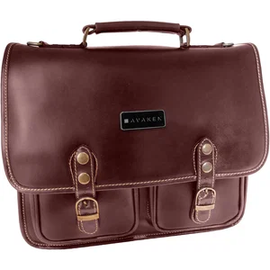 Sabino Canyon Buffalo Hide Leather Briefcase with Laptop Sleeve