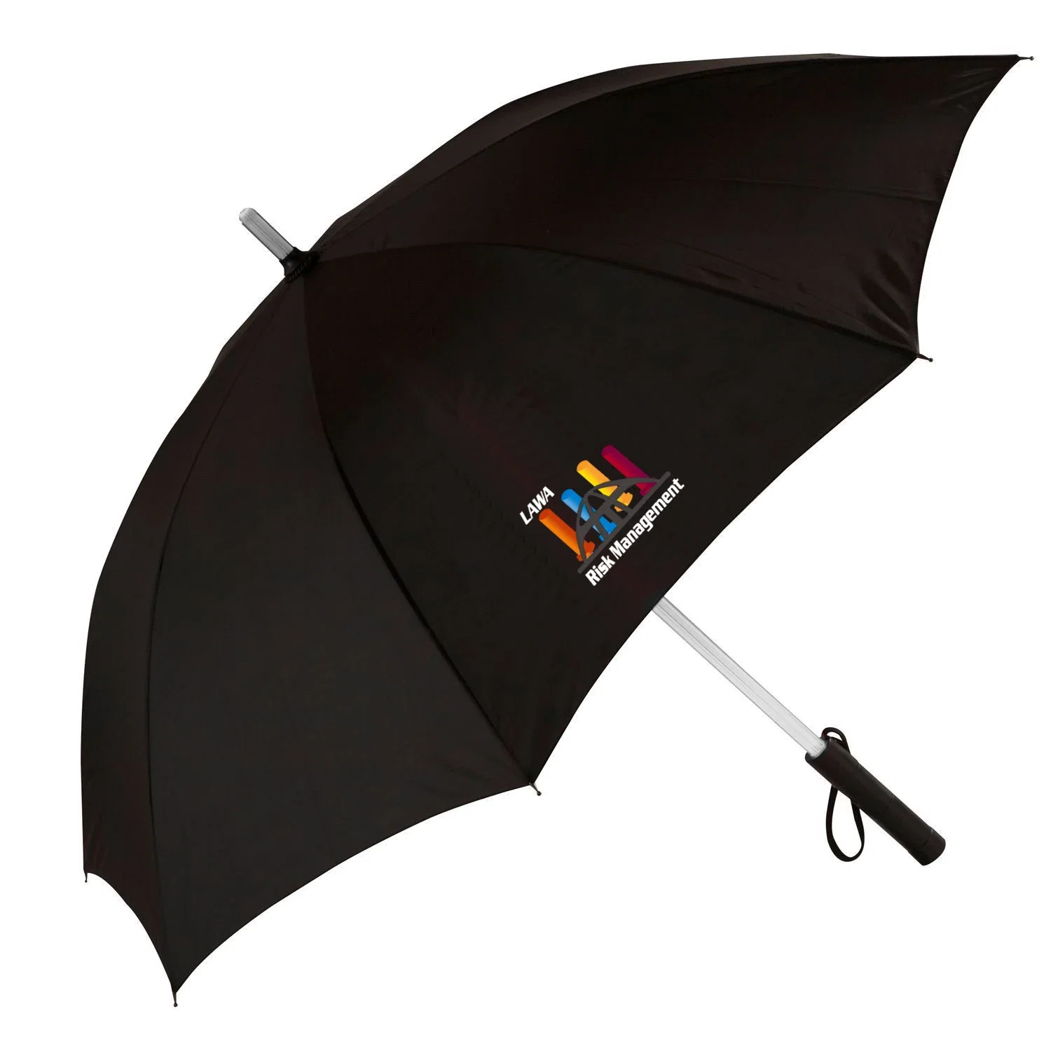 Custom Printed Sabre Umbrella — Black-White — view 3