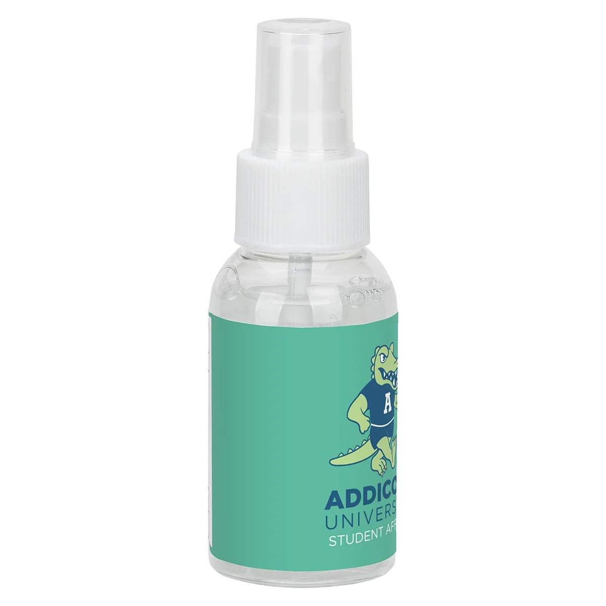 Close-up of the custom Sachet Laundry Freshener Spray's logo imprint area
