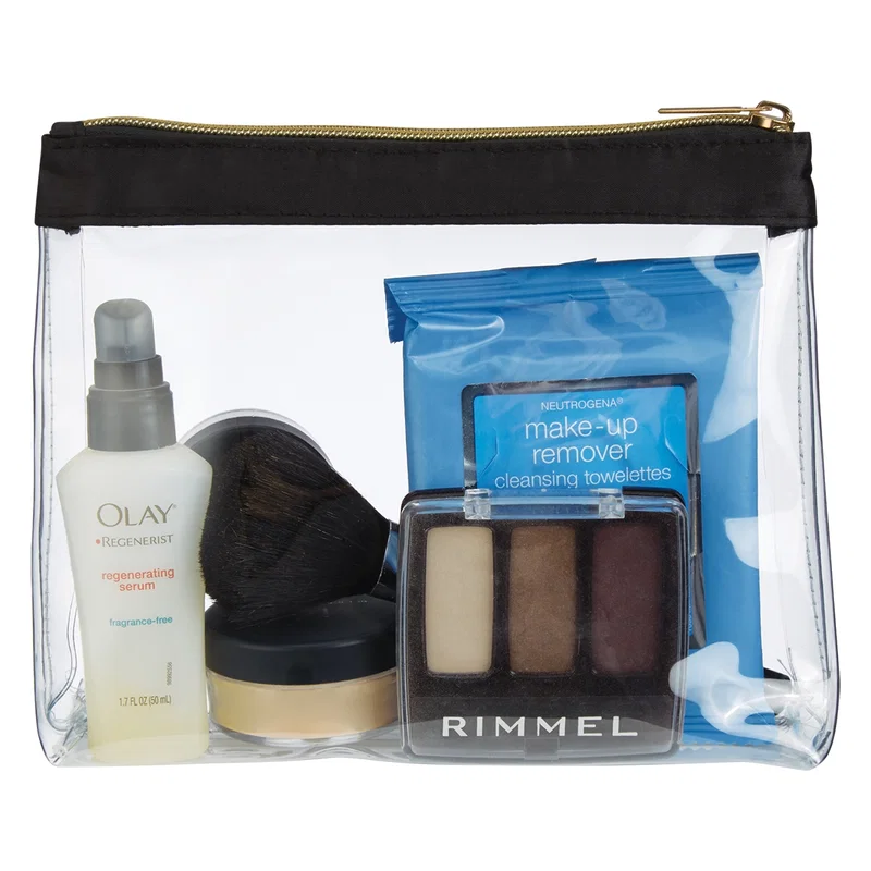Sadie Satin Clear Cosmetic Bag — view 5