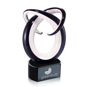 Glass Sculpture Award With Single-Piece Optical Base