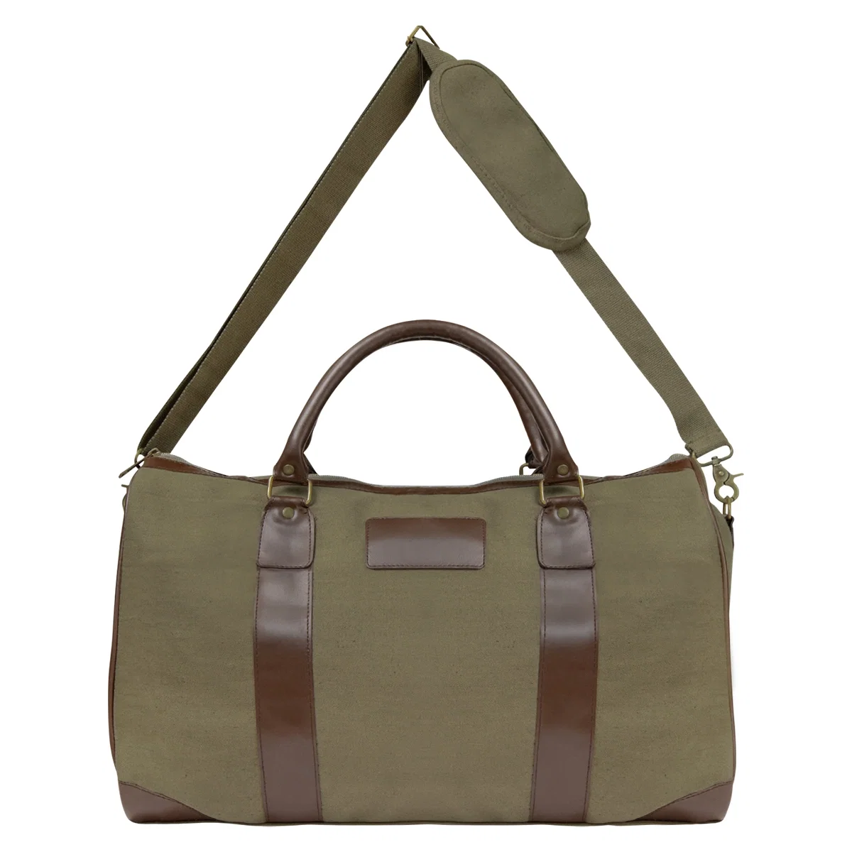 Shoulder strap draped over the top of the bag