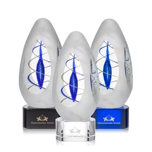 Frosted Glass Teardrop Award - Sagittarius