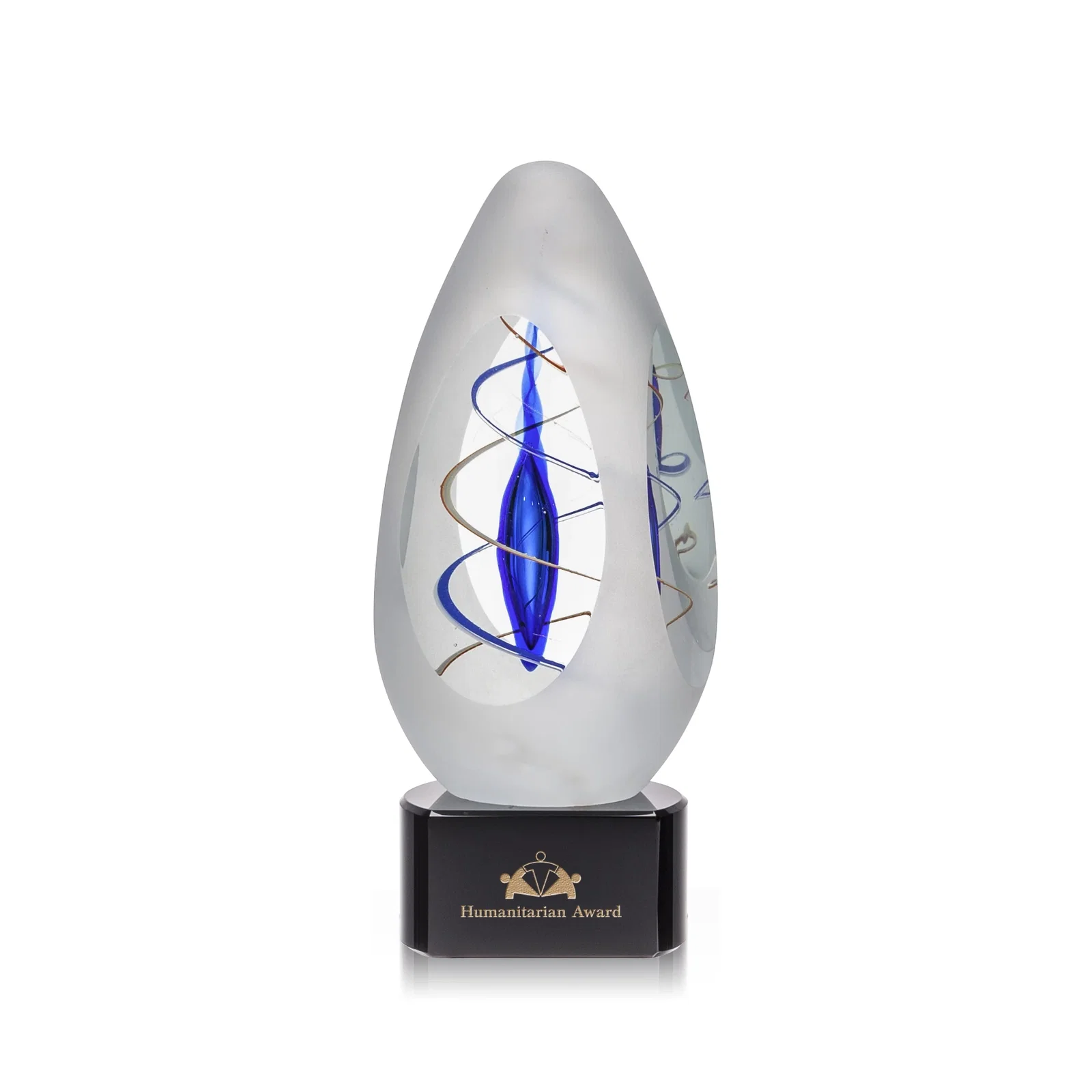 Custom Frosted Glass Teardrop Award - Sagittarius for corporate award ceremonies