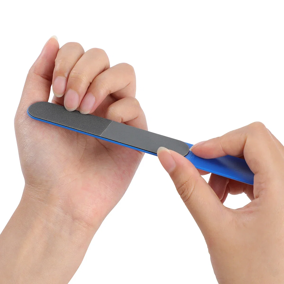 Close-up of the Salon Dual Nail File's dual-sided filing surface