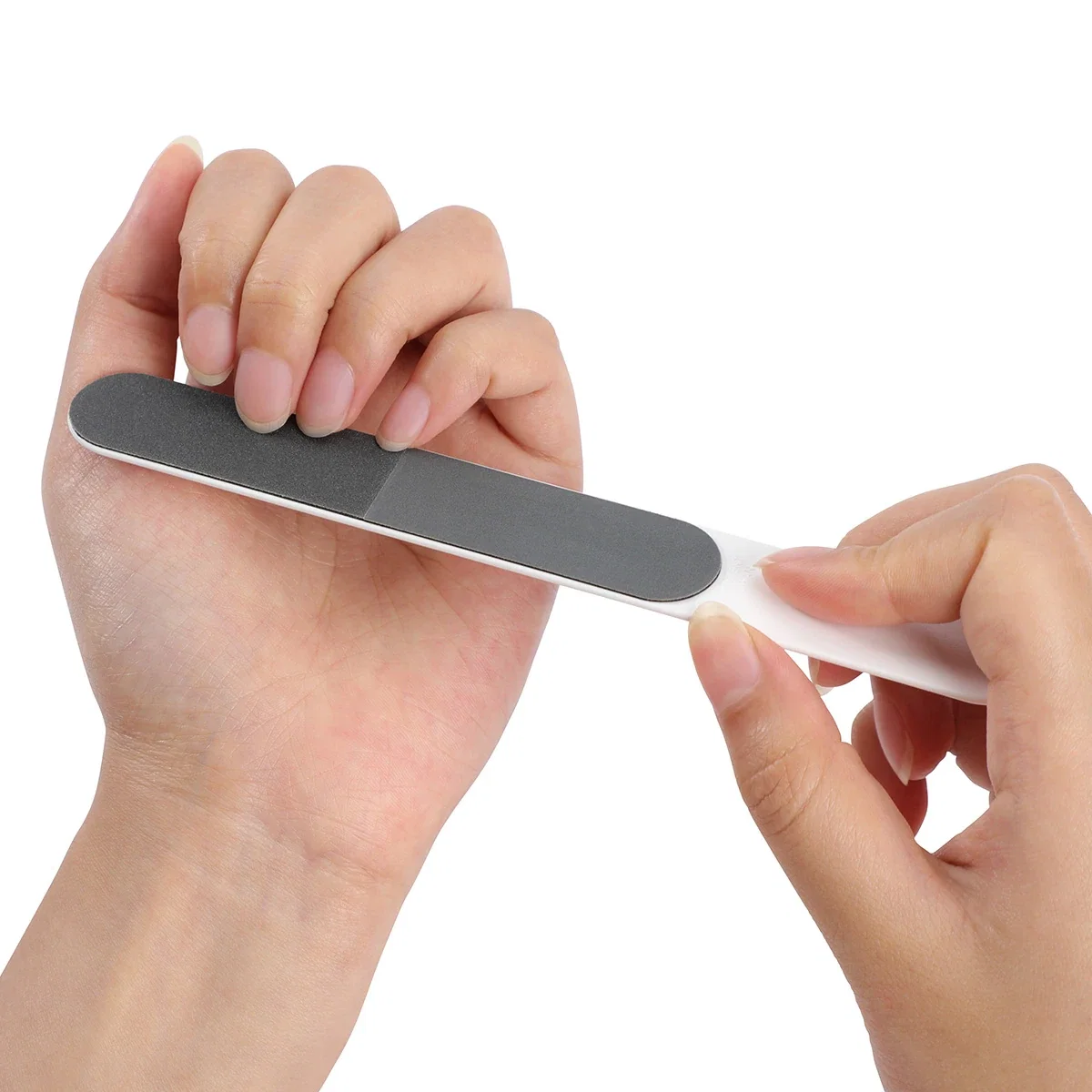 Back view of the Salon Dual Nail File, showing the reverse side imprint area