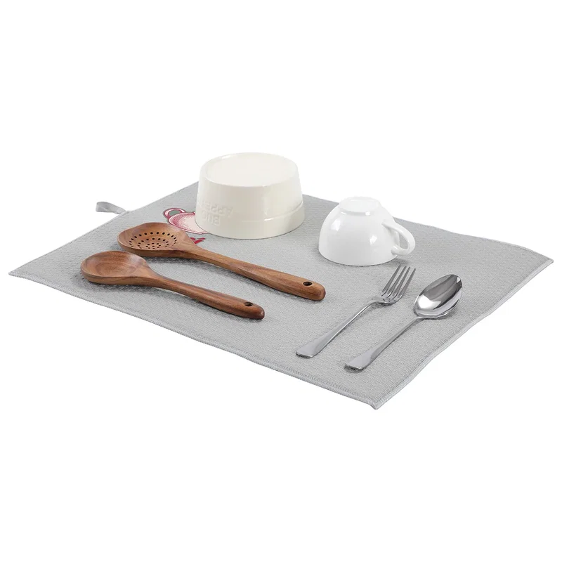 Saloon Dish Drying Mat shown rolled up for storage