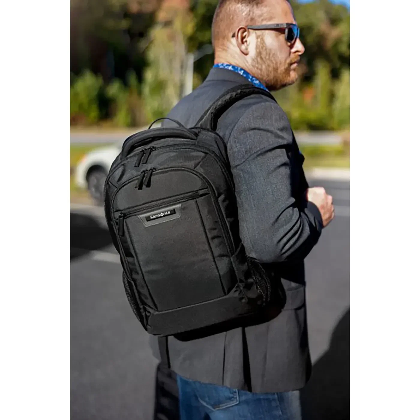 Samsonite Classic Business Everyday Laptop Backpack being worn