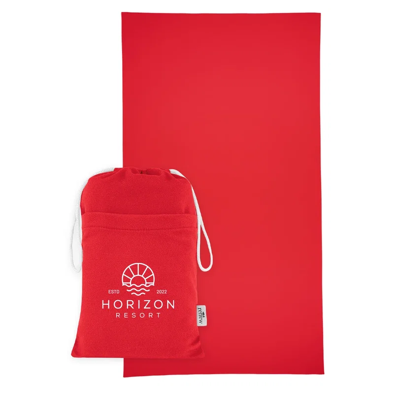 Sand-Free rPET Beach Towel With Pouch — view 10