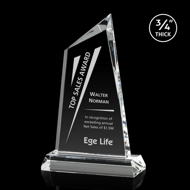 Sandown Summit 3/4" Crystal Award — view 4