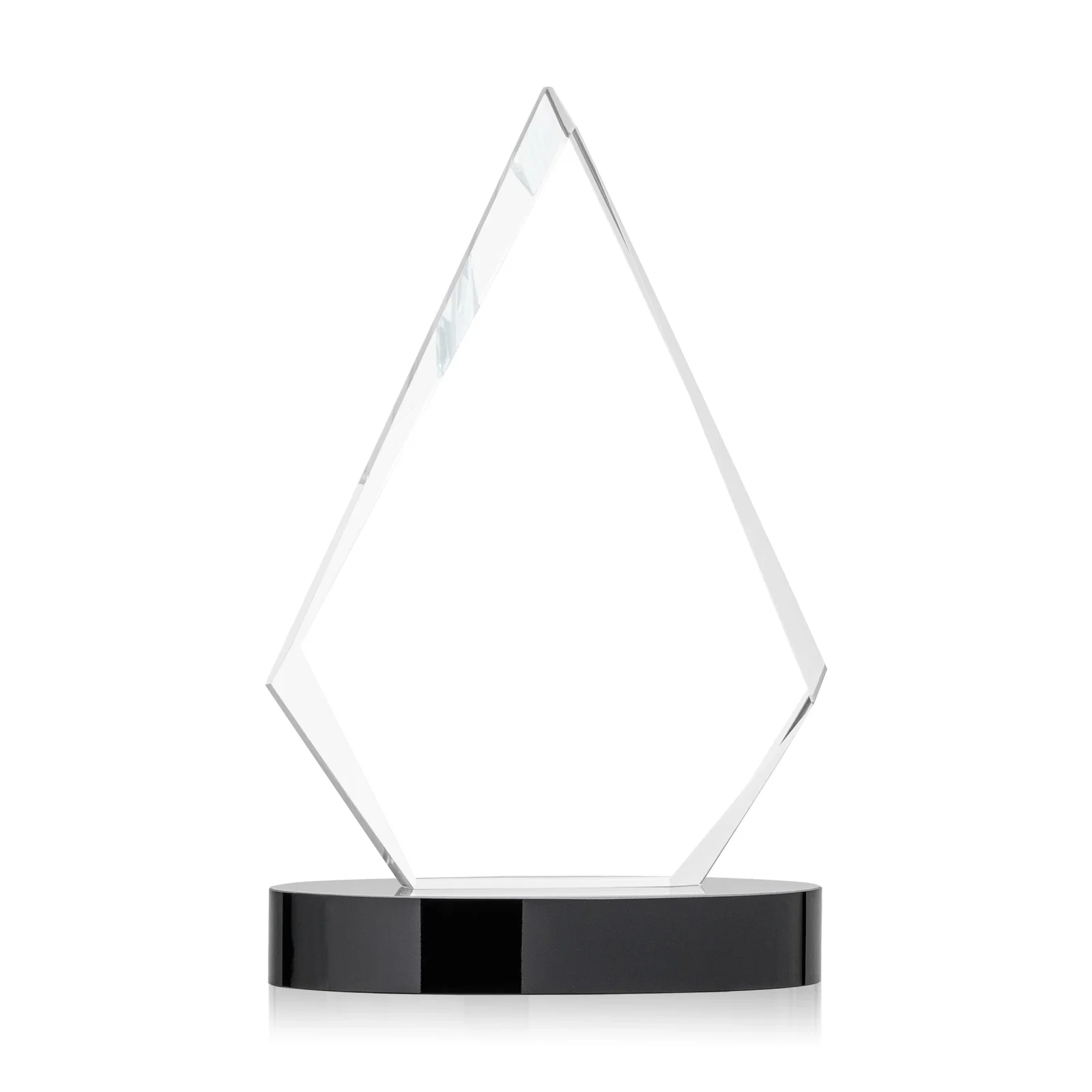 Personalized Starfire Crystal Diamond Award on Round Base for graduation ceremonies
