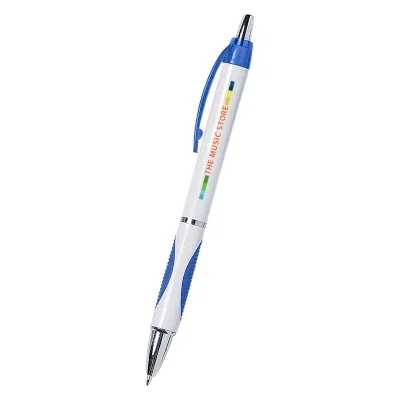 Writing tip extended from the tapered nose cone