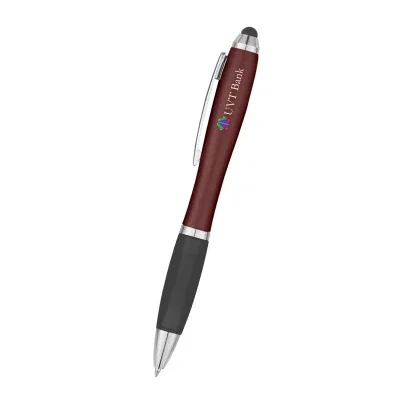 Stylus point at the top end for touchscreen tapping