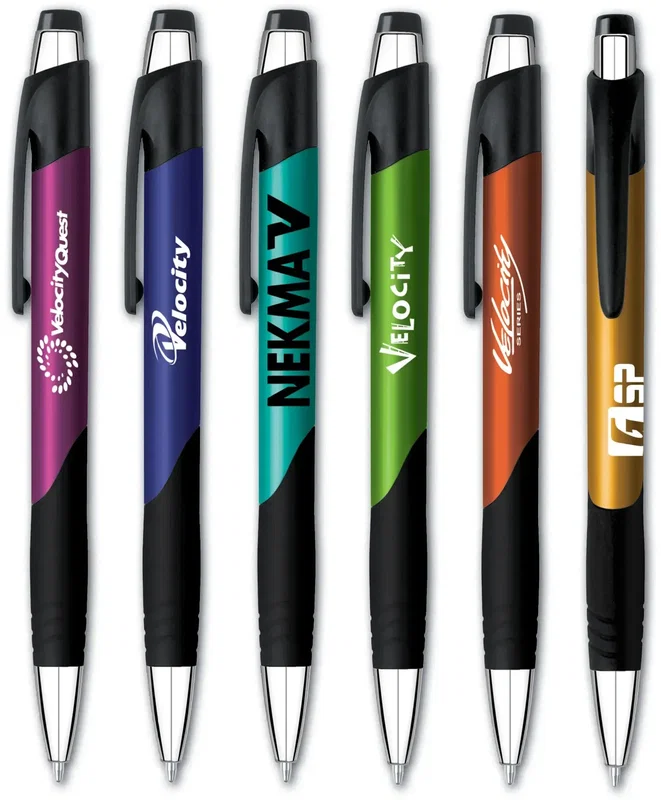 Saturn Retractable Ballpoint Pen with Soft Grip & Easy-Glide Ink (Customizable) — view 1