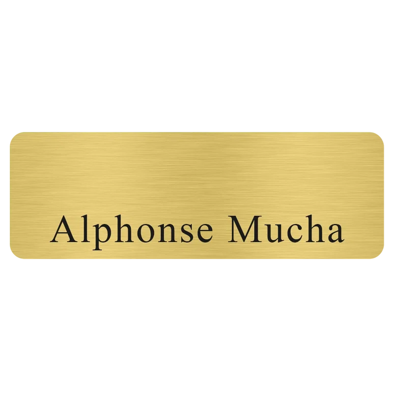 Savannah Custom Metal Name Badge (Custom sized between 0 and 3 sq. in.) — view 2