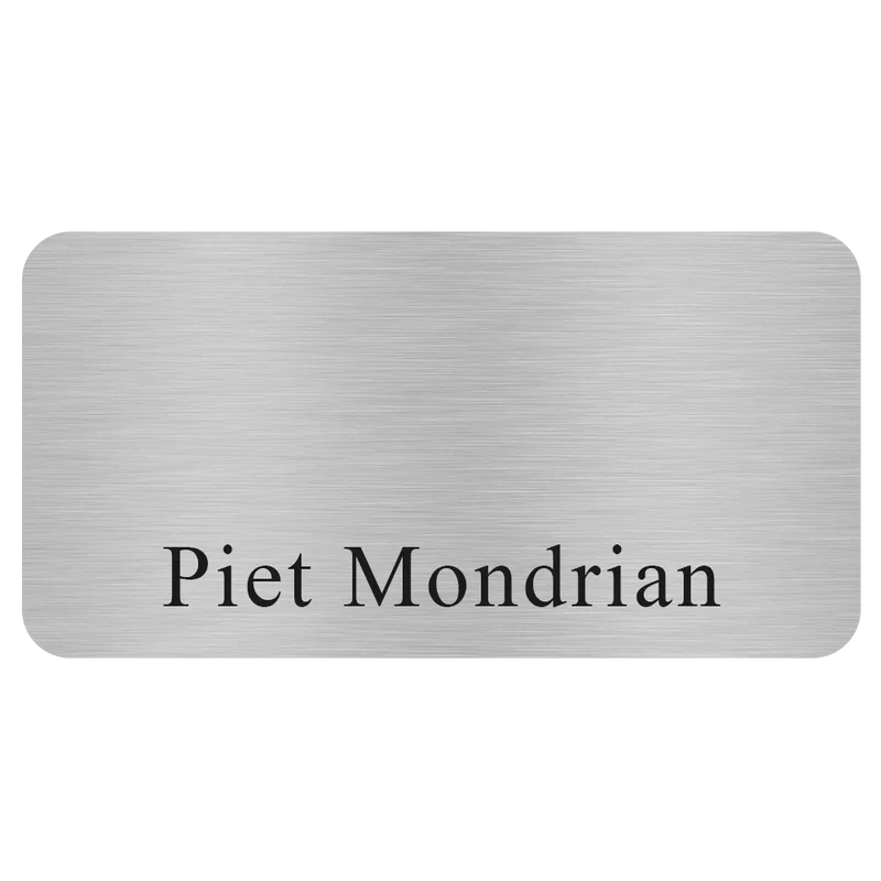 Savannah Custom Metal Name Badge (Custom sized between 3 and 6 sq. in.) — view 2