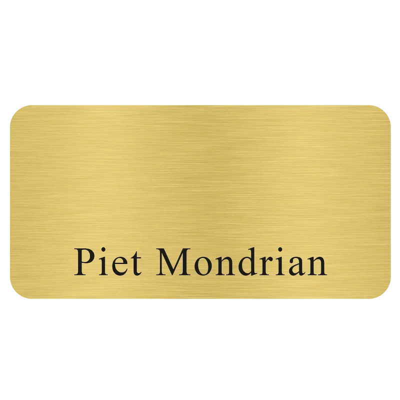 Savannah Custom Metal Name Badge (Custom sized between 3 and 6 sq. in.) — view 3