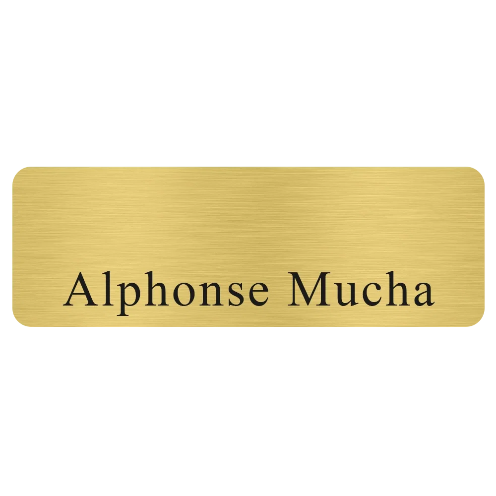 Savannah Custom Metal Name Badge (Custom sized between 0 and 3 sq. in.) — view 2