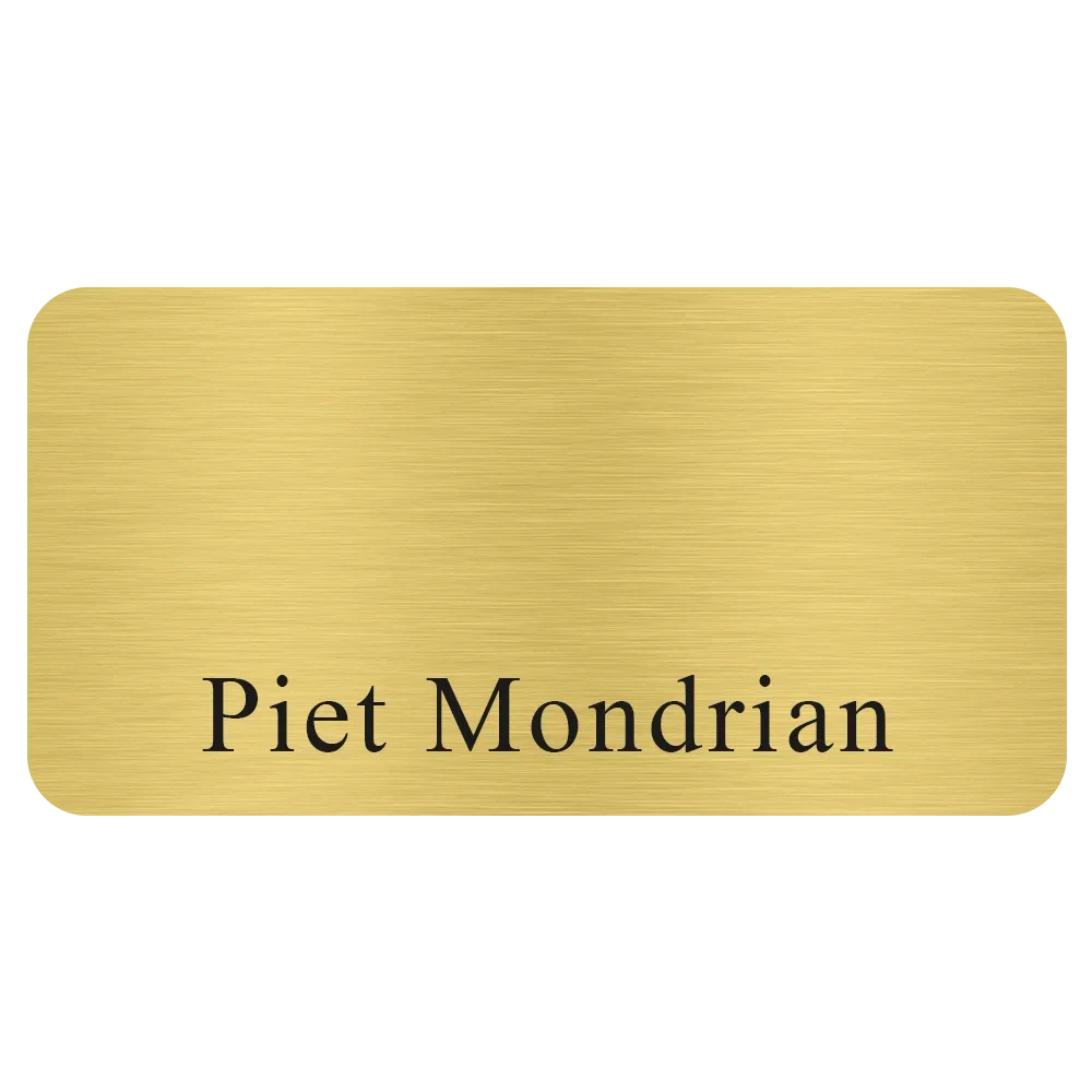 Savannah Custom Metal Name Badge (Custom sized between 3 and 6 sq. in.) — view 3