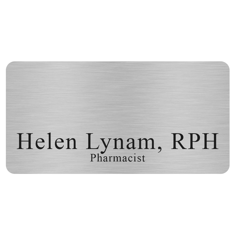 Savannah Metal Name Badge (Standard Size 1-1/2" x 3") — view 2