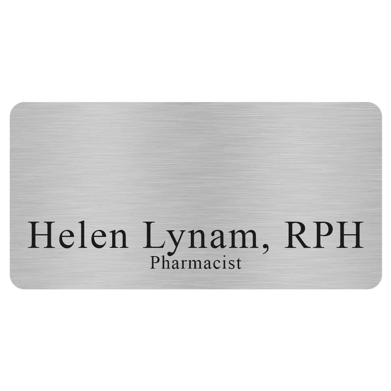 Savannah Metal Name Badge (Standard Size 1-1/2" x 3") — view 2