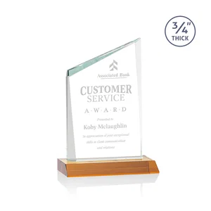 Starfire Crystal Peak Award on Front-Mitered Color Base