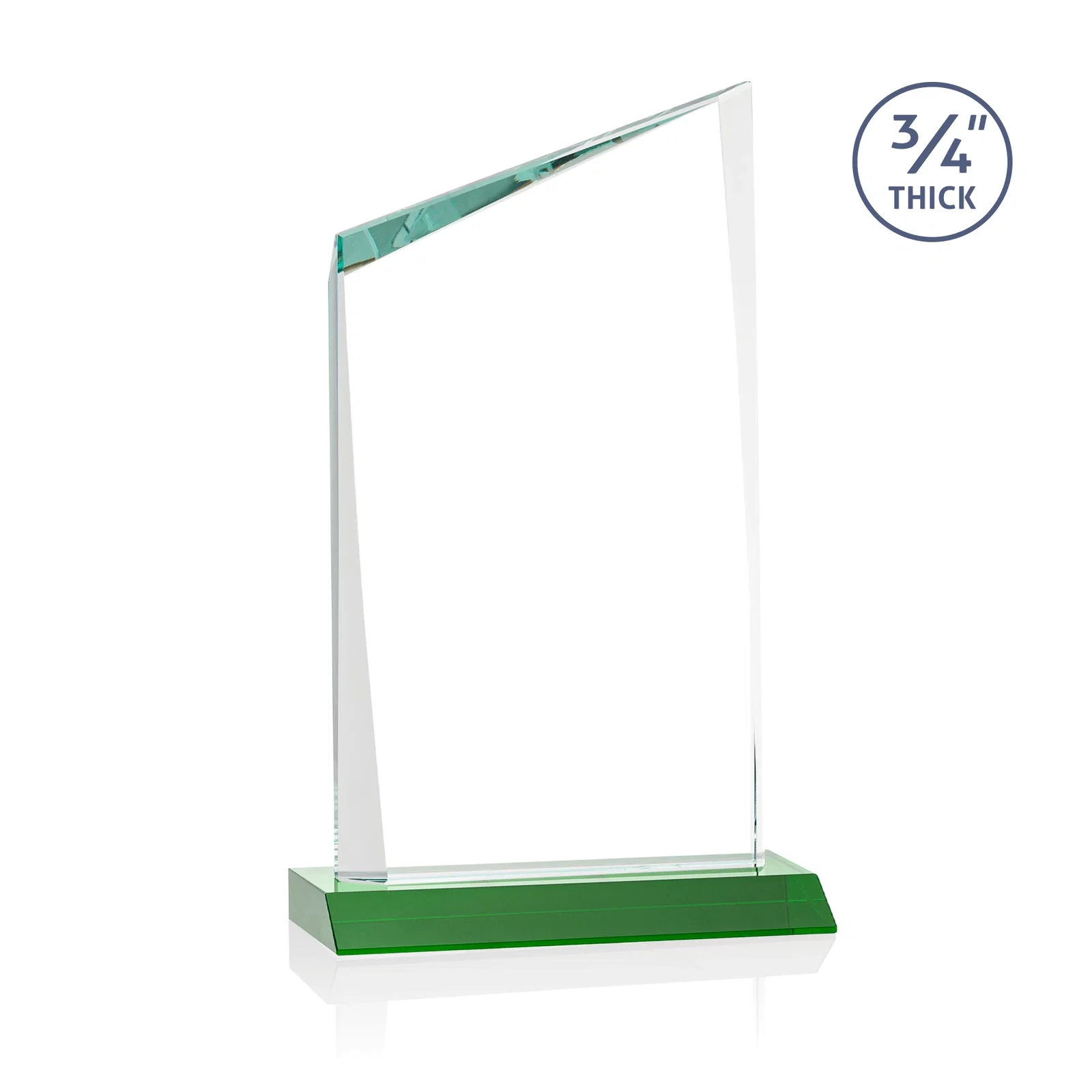 Customized Starfire Crystal Peak Award on Front-Mitered Color Base, awards for safety achievement programs