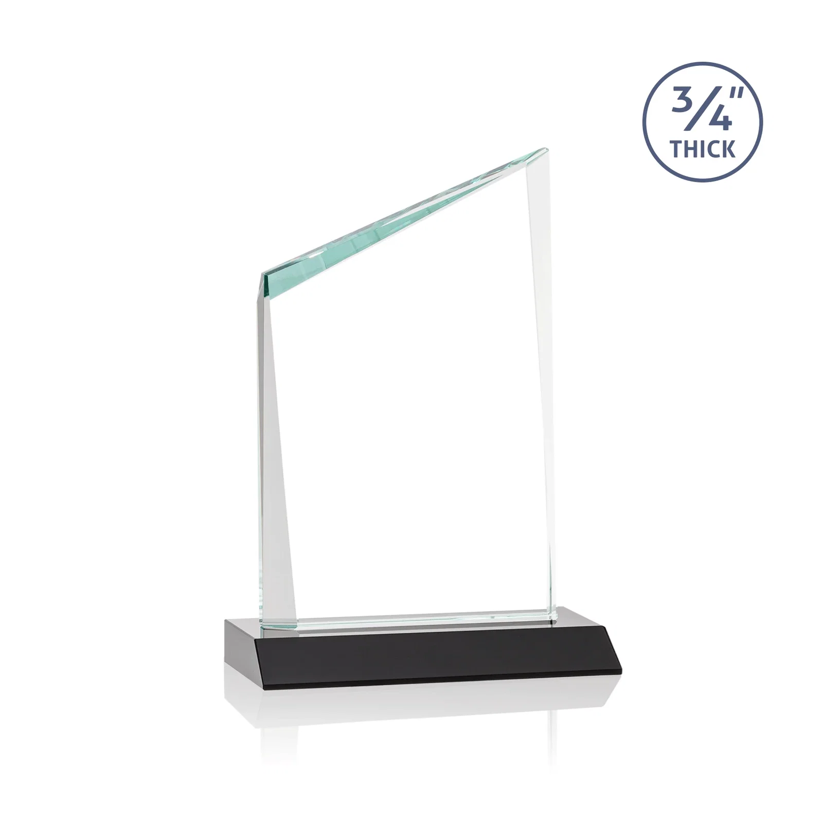 Customized Starfire Crystal Peak Award on Front-Mitered Color Base, awards for volunteer appreciation