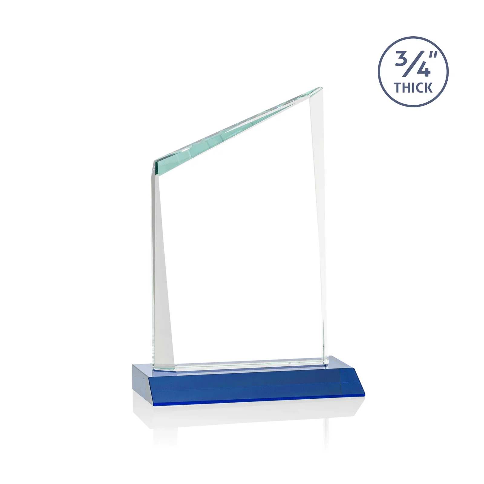 Customized Starfire Crystal Peak Award on Front-Mitered Color Base, awards for company anniversary events