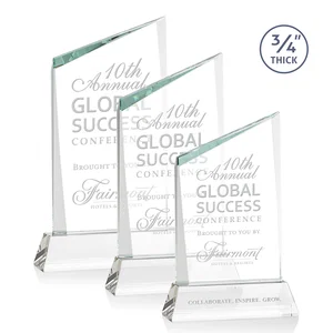 Starfire Crystal Peak Award on Tapered Base with Second Etch
