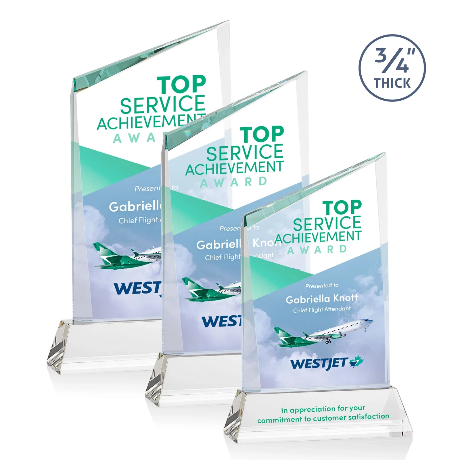 Promotional Starfire Crystal Peak Award on Tapered Base with Second Etch, awards for safety achievement programs