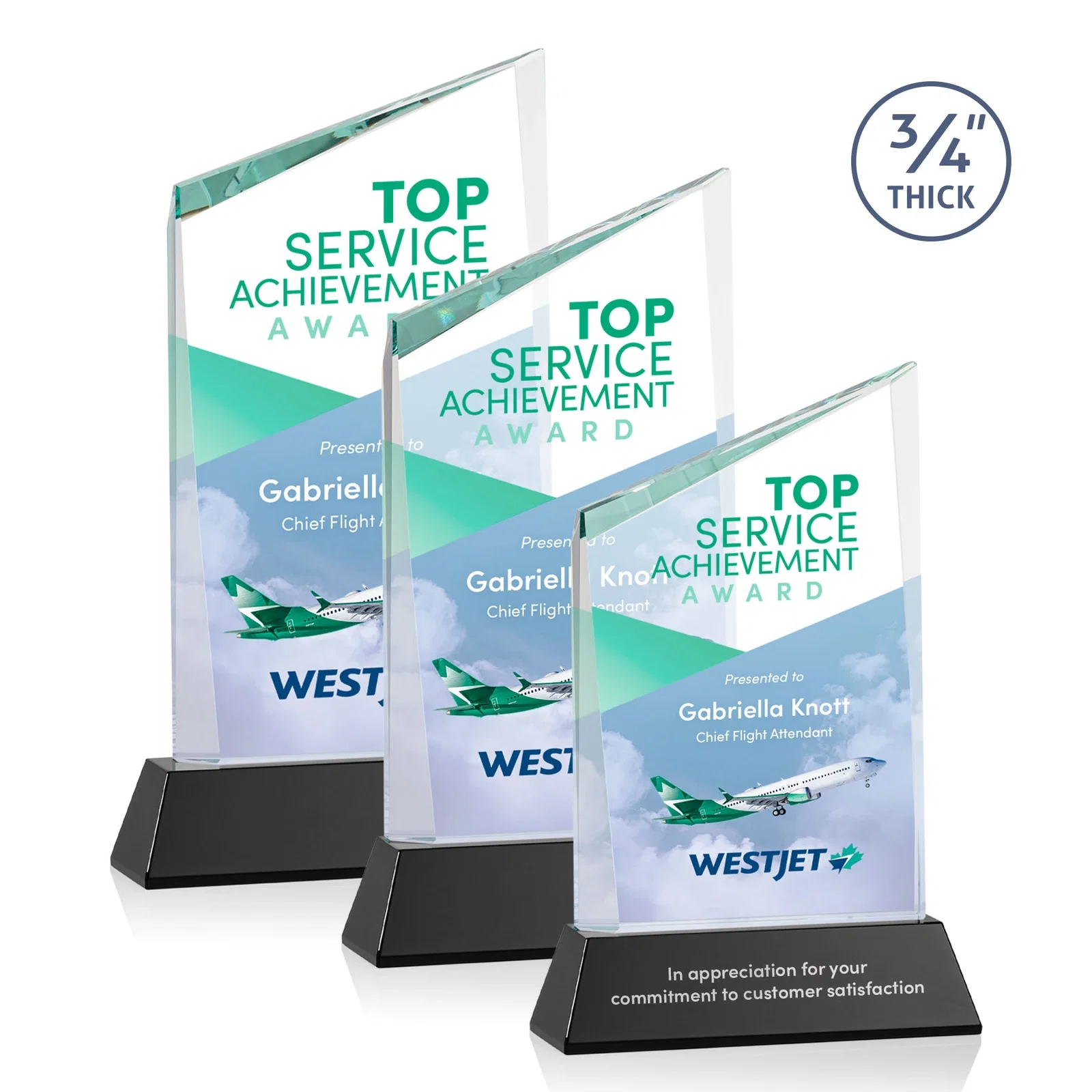 Branded Starfire Crystal Peak Award on Tapered Base with Second Etch, awards for safety achievement programs