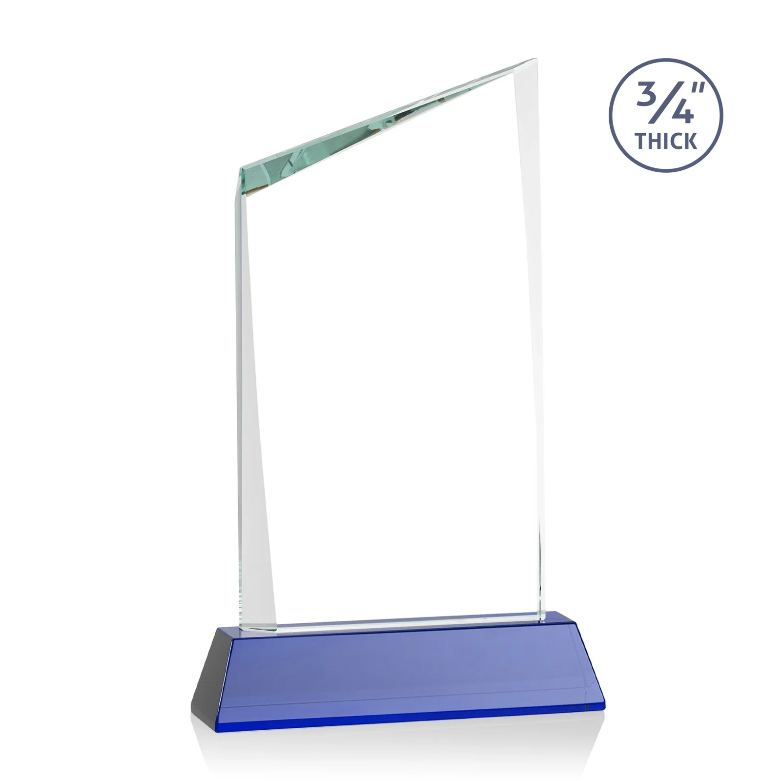 Custom Starfire Crystal Peak Award on Tapered Base with Second Etch, awards, with your logo for service anniversary gifts