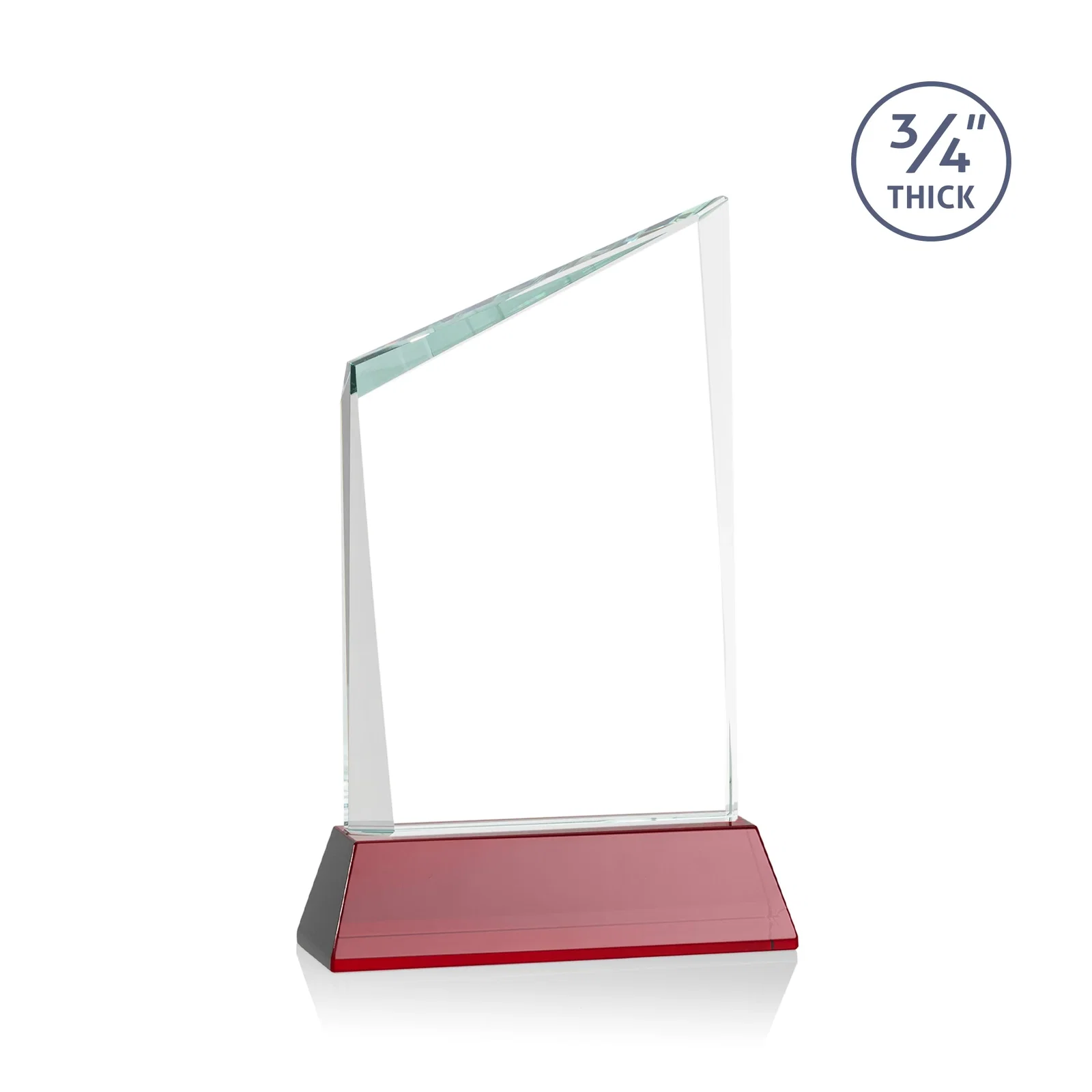 Custom Starfire Crystal Peak Award on Tapered Base with Second Etch, awards, with your logo for sales achievement awards