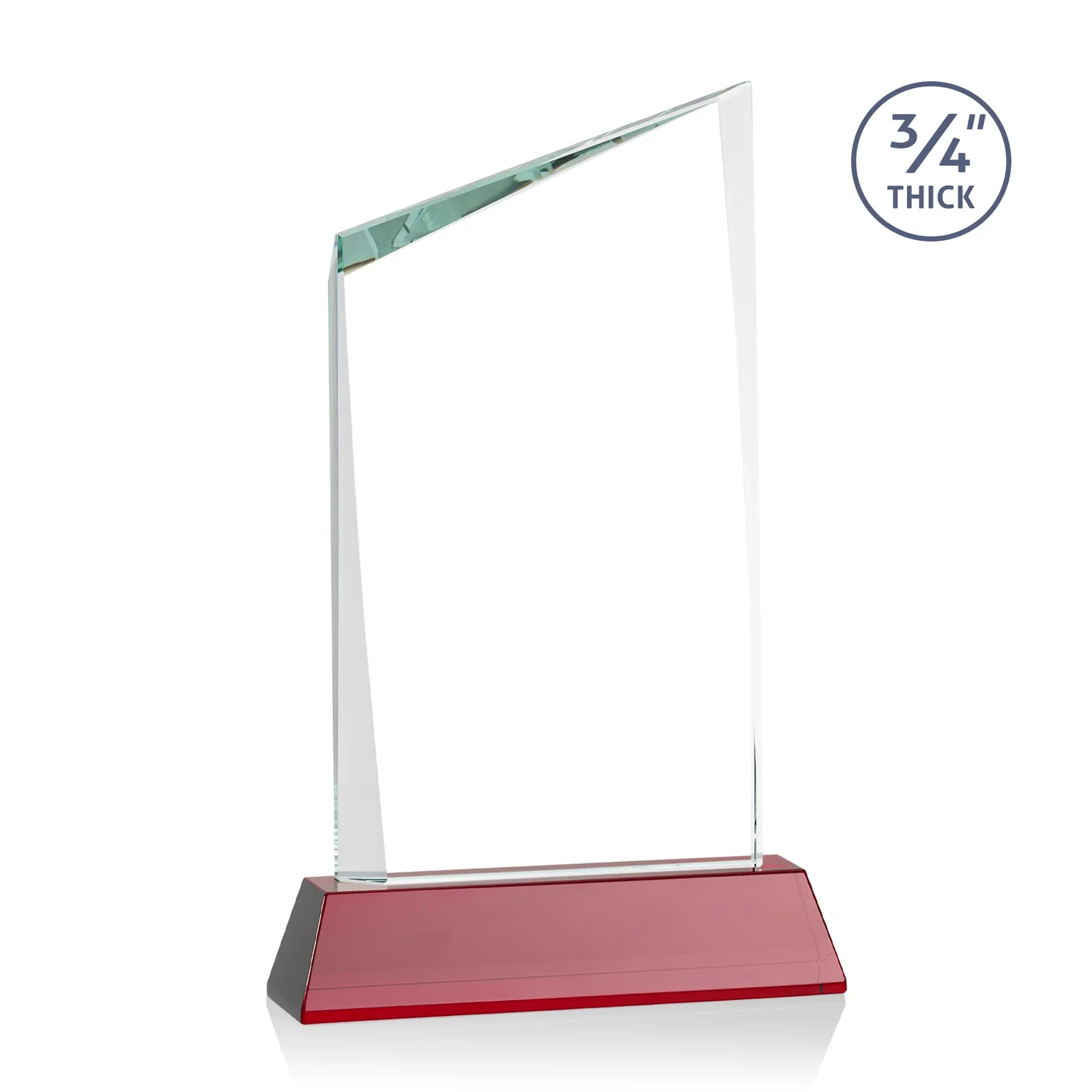 Custom Starfire Crystal Peak Award on Tapered Base with Second Etch, awards, with your logo for team milestone celebrations