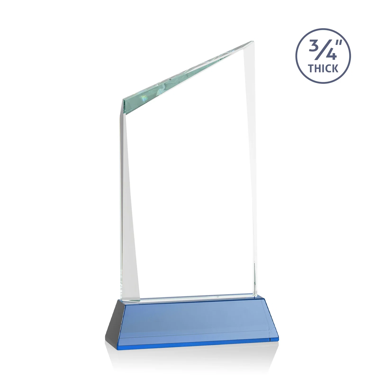 Custom Starfire Crystal Peak Award on Tapered Base with Second Etch, awards, with your logo for graduation ceremonies