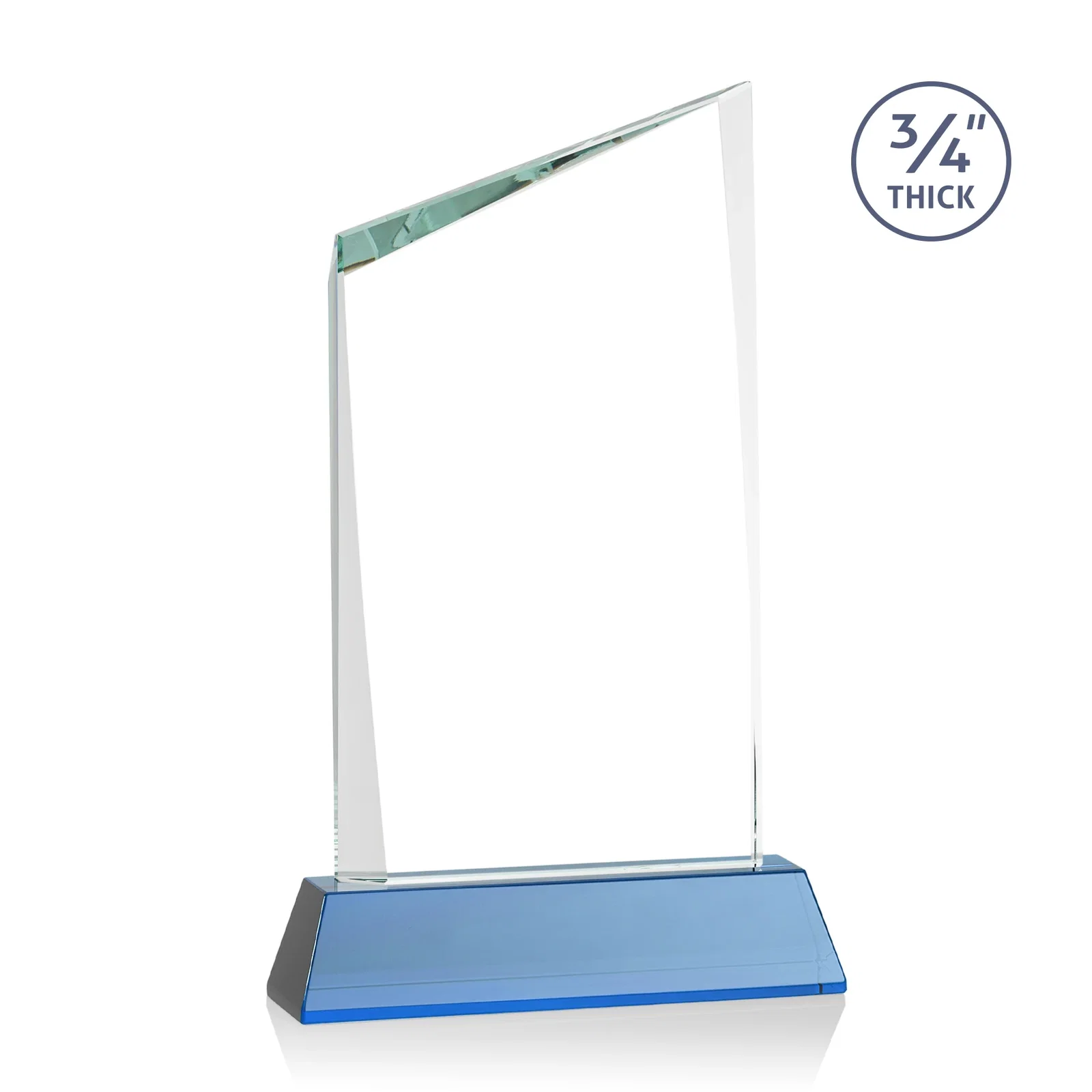 Custom Starfire Crystal Peak Award on Tapered Base with Second Etch, awards, with your logo for safety achievement programs