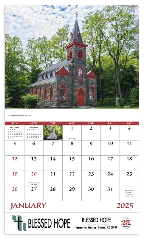 Scenic Churches Calendar - Stapled — view 3