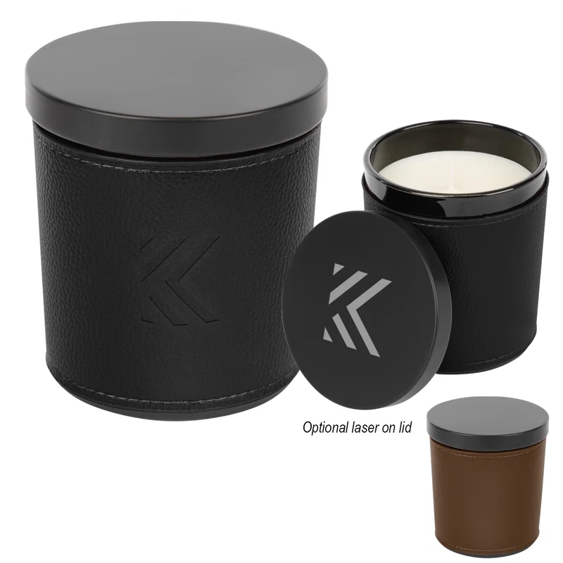 Scented Candle With Leatherette Sleeve — view 4