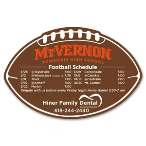 Custom Schedule Football Magnet