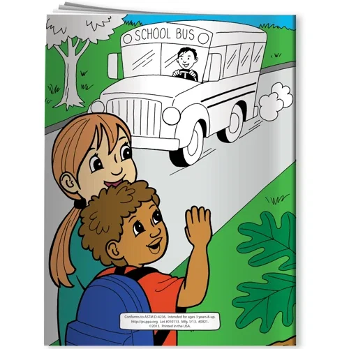 Pack of 4 non-toxic Fun Pak unimprinted crayons with Sammy Squirrel coloring book