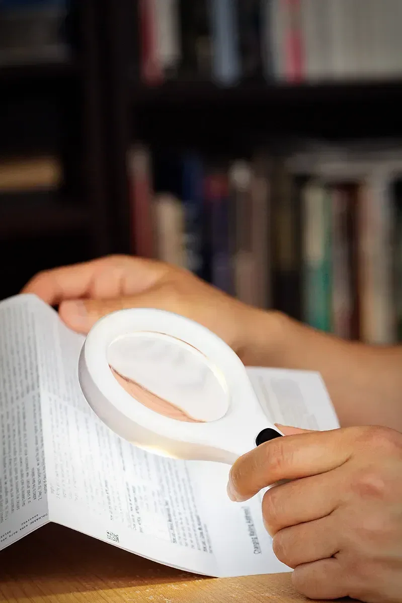 Scout 3X LED Magnifier in use