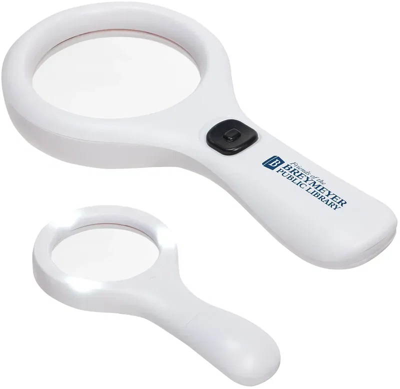 Scout 3X LED Magnifier, custom branded lighted magnifier with 3X lens, front hero view