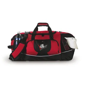 Rolling Duffel Bag, 26" x 14" x 13" 1680D Polyester, Embroidered