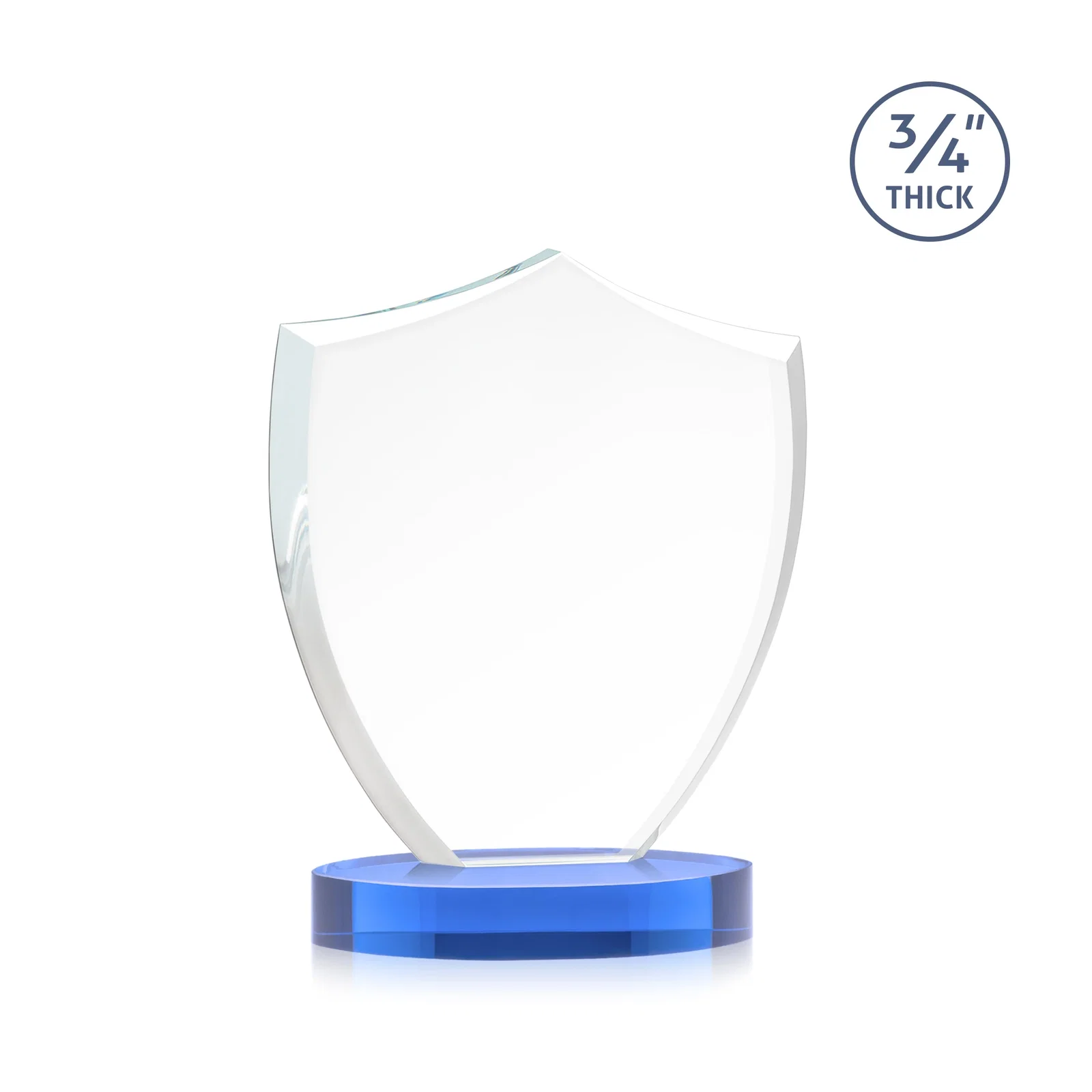 Custom Starfire Crystal Shield Award on Rounded Oval Base, awards, with your logo for dealer and partner awards
