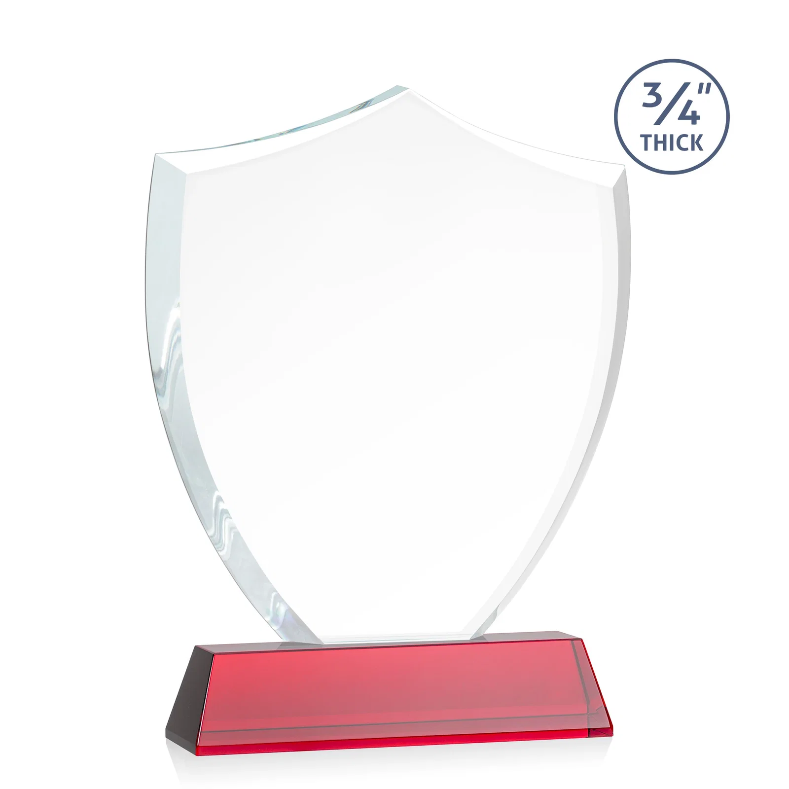 Custom Starfire Crystal Shield Award With Prismatic Color Option, awards, with your logo for donor appreciation
