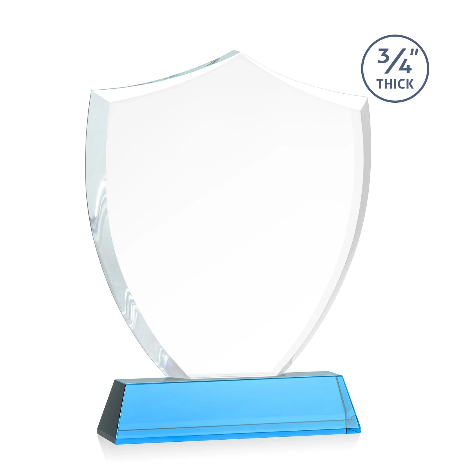 Custom Starfire Crystal Shield Award With Prismatic Color Option, awards, with your logo for volunteer appreciation