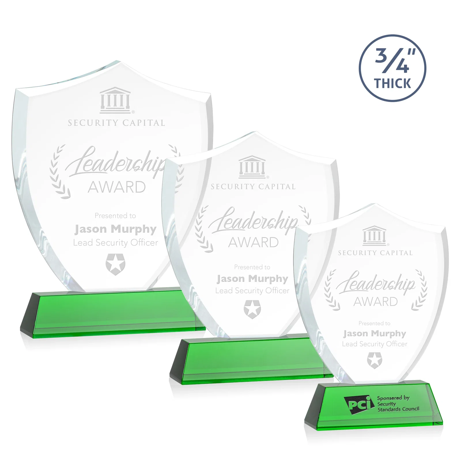 Custom Starfire Crystal Shield Award With Prismatic Color Option, awards for volunteer appreciation